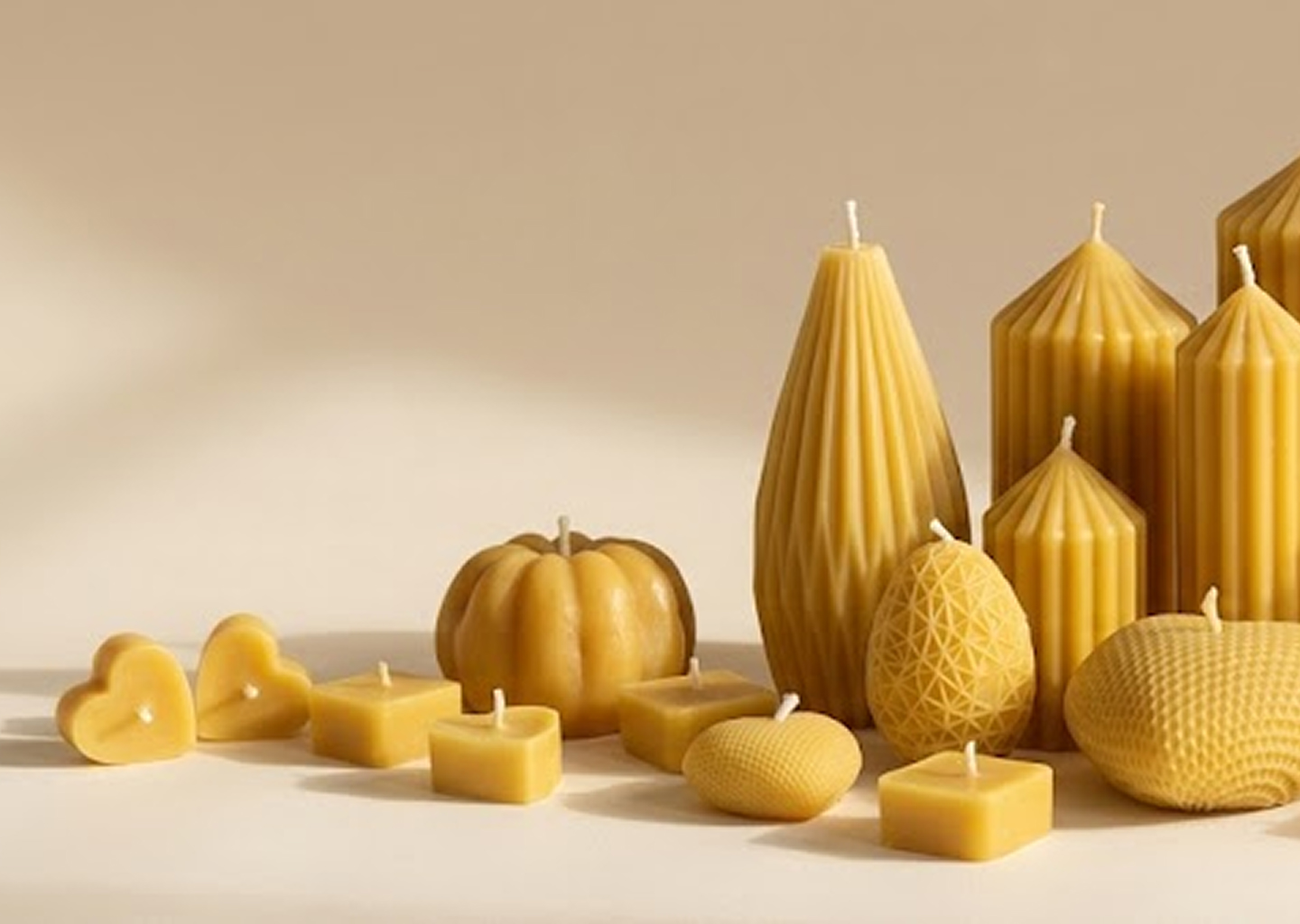 Handcrafted beeswax candles made from pure Australian beeswax